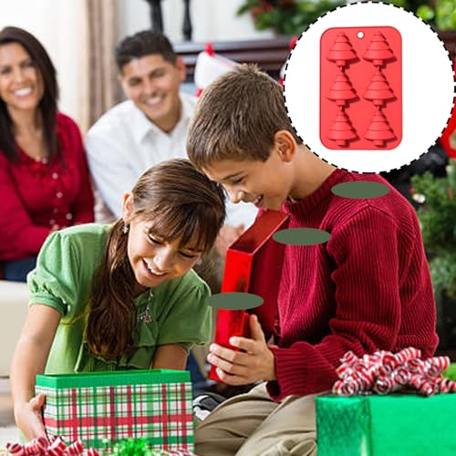 RIICFDD Christmas Silicone Molds 12-Cavity – Tree, Gummy/Cookie/Chocolate