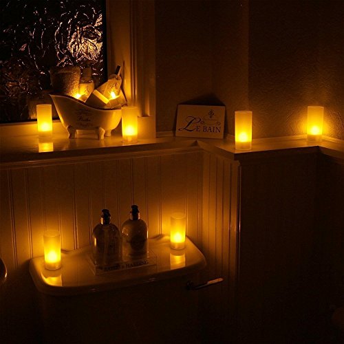Rechargeable Flickering LED Tea Lights - 12 Pack Flameless Candles for Home & Wedding Decor