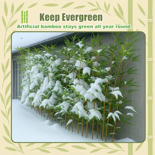 5 ft Artificial Bamboo Tree for Outdoor & Indoor Privacy - Fake Plant with Encrypted Leaves