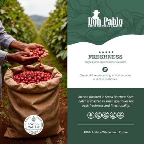 Decaf Colombian Coffee Beans Medium-Dark Roast 32oz - Swiss Water Process, Arabica, Low Acidity