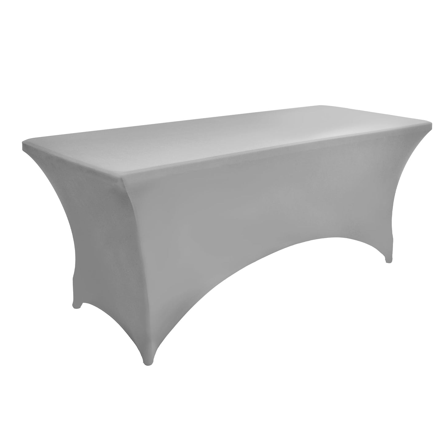 ZarzaaSik 115 2-Pack 8ft Spandex Table Covers for Rectangle Folding Tables - Washable Elastic Tablecloth - Ultimate Fitted Table Protector for Parties, Banquet, and Wedding