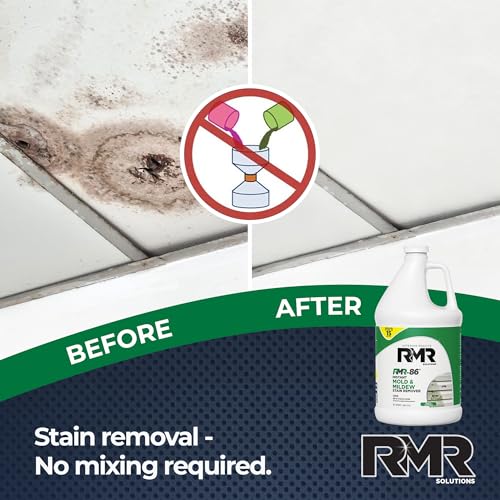 RMR-86 Instant Mold & Mildew Stain Remover Spray 128 Fl Oz - Heavy Duty Cleaning