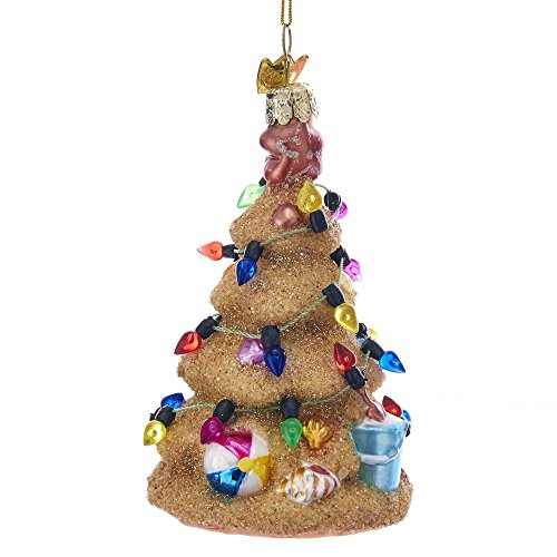 Kurt Adler Noble Gems Sand Christmas Tree Ornament - Beach & Holiday Decor