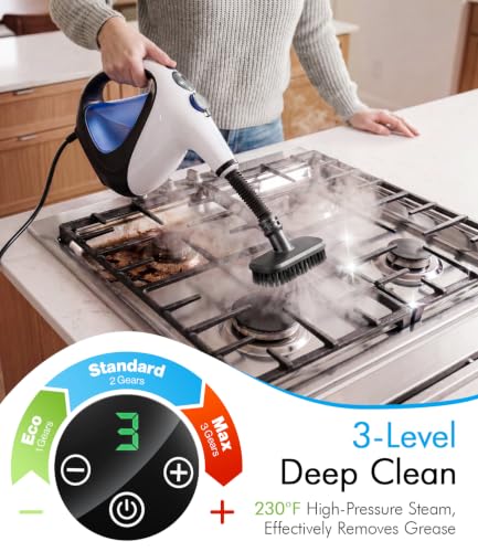 ADICOM White Handheld Steam Cleaner - 3-Second Instant Heat-Up for Home Use
