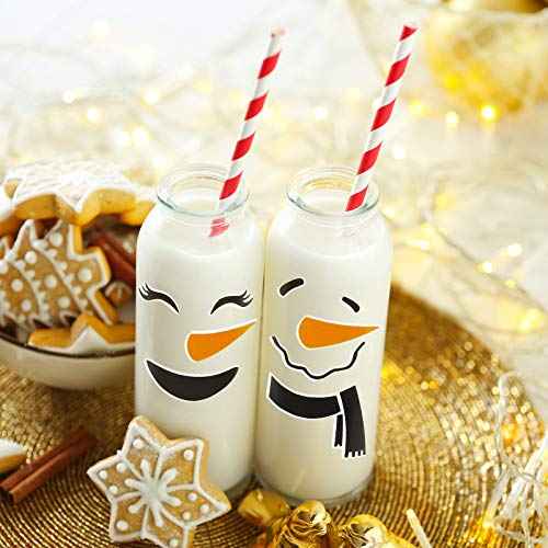 Snowman Faces Stickers Snowman Faces Decals Stickers for Crafts Christmas Glass Window Decals Cute Snow Wall Decor Christmas for Fridge Wall Door Face Art Party Supplies Home Decoration