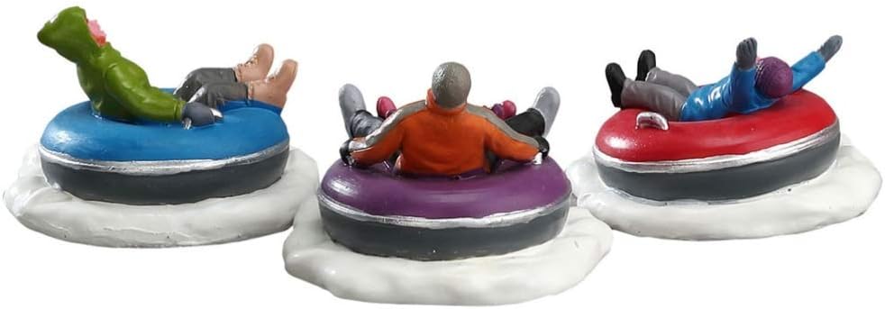 Lemax Village Collection - Tubing Family Figurines | Set of 3 Decorative Holiday Pieces