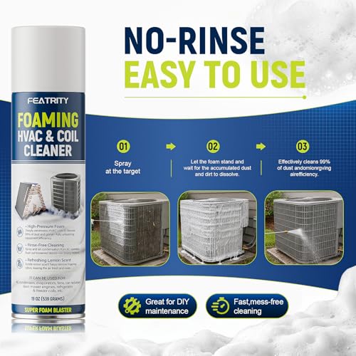 Featrity 3-Pack 19 Fl Oz Foaming AC Coil Cleaner for Condenser & Evaporator