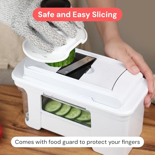 White Fullstar Pro XL Vegetable Chopper & Mandoline Slicer 4-in-1 Kitchen Tool