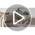 Wnutrees Farmhouse Round Accent End Table White - No Power Strip, Rustic Style