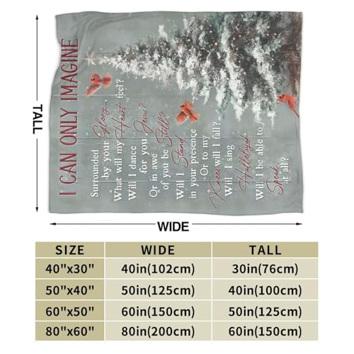 Christmas Tree Blanket I Can Only Image Throw Blanket Soft Cozy Warm Fuzzy Fleece Lightweight Plush Merch Christmas Tree Decor Gifts Lover for Man Woman Boy Girl Couch Bedding Sofa 50"X40"