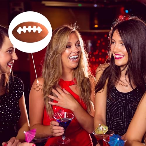 15 Grams Glitter Football Confetti, Sparkle Rugby Ball Shaped Rave Confetti for Parties, Festivals, Nail Body Decoration Accessories (Brown)