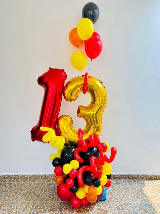 Red Number 1 Balloon - 40 Inch Shiny Red First Birthday Decoration for Baby Boy or Girl