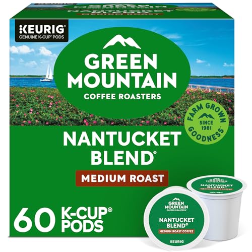 Nantucket Blend Coffee Pods - 60 Count Medium Roast Arabica, Recyclable K-Cups