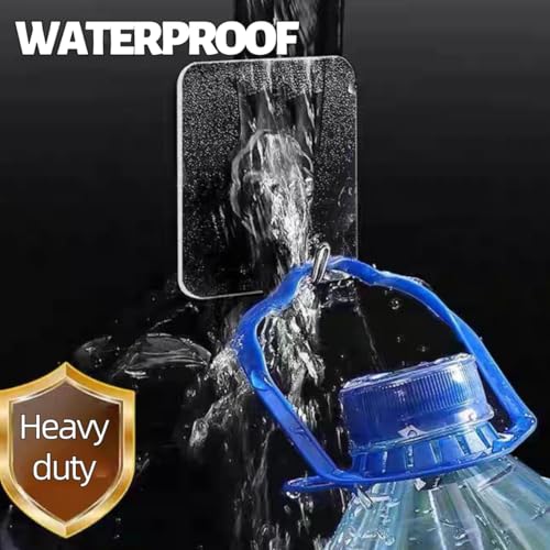 Transparent 100 Pack Heavy Duty Self Adhesive Hooks - Supports 50 lbs, Reusable Wall Hooks for Kitchen, Bathroom, Office, Outdoor