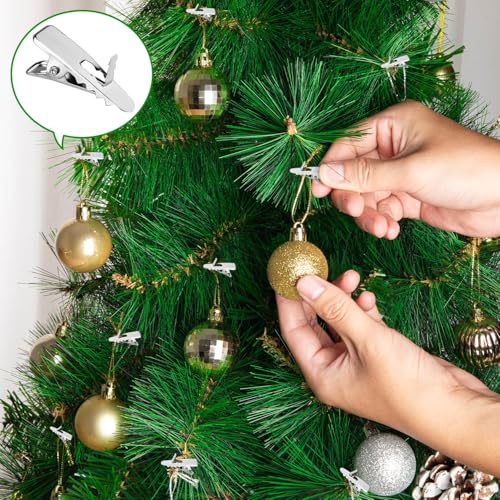 100Pcs Christmas Ornament Clip for Tree, Flowers Alligator Clips Decor