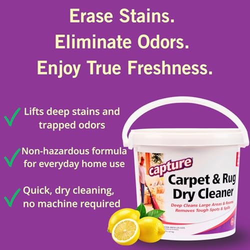 Capture 4 lb Carpet & Rug Dry Cleaner Powder - Deodorizer & Stain Remover