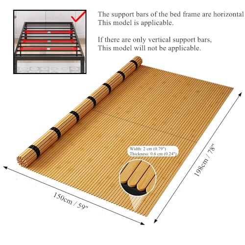 Queen Size Breathable Heavy Duty Roll-Up Bunkie Board - Support Mattress Foundation