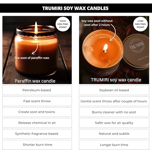 TRUMIRI Balsam Fir Pine Soy Candle 5oz - Natural, Non-Toxic, Long-Lasting Home Fragrance for Holidays