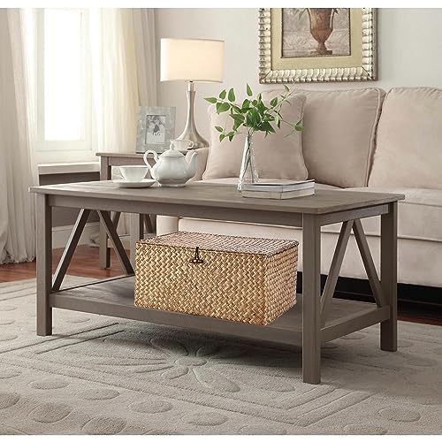 Hipiwe Wicker Shelf Baskets Bin with Lid Woven Storage Box, Coffee