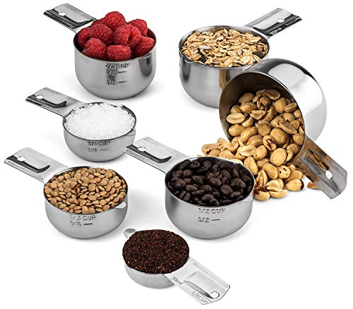 Stainless Steel Measuring Cups and Spoons Set - 11 Piece Stackable Kitchen Tools