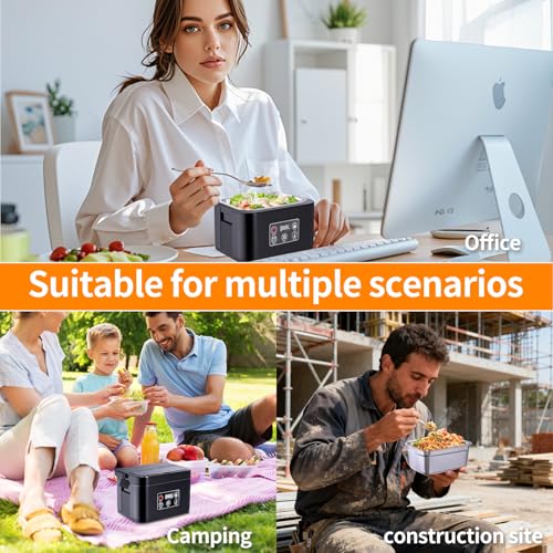 Mangoin Cordless Electric Heated Lunch Box 1.5L Food Warmer Portable Food Container