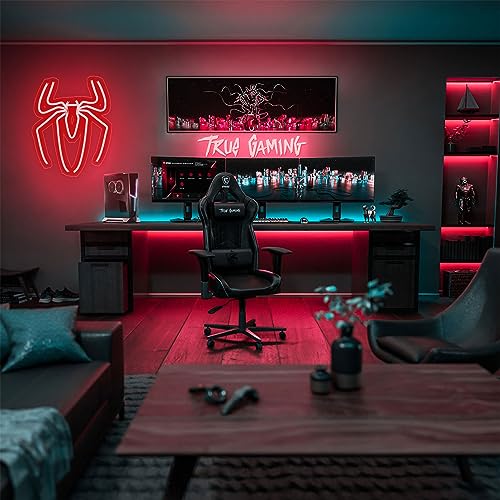 Spider Anime Neon Sign - Wall Night Light with Adjustable Brightness - Red Spider Lamp & Decor