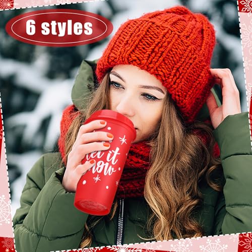 Tioncy 24pcs Hot Cocoa Cups with Lids, 16 oz Reusable Chocolate Mug Set