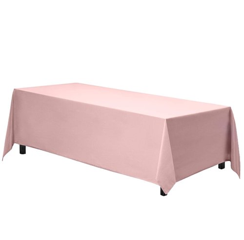 Gee Di Moda Rectangle Tablecloth - 70 x 120 Inch Pink Table Cloth for 6 or 8 Foot Rectangle Tables - Heavy Duty Washable Fabric - for Holiday Party, Dinner, Weddings, Baby Shower & Events