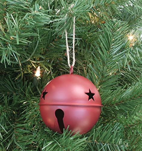 Haute Decor Assorted 3.35-Inch Jingle Bell Christmas Ornaments - 6 Pack, Silver, Red & Green