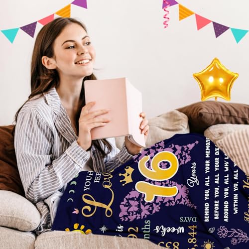 Sweet 16 Gifts for Girls, 16th Birthday Gifts for Girls, Gifts for 16 Year Old Girl, Sweet Sixteen Gifts for Girls£¬16 Year Old Girl Birthday Gift Ideas, Sweet 16 Birthday Decorations Blanket 60"X50"