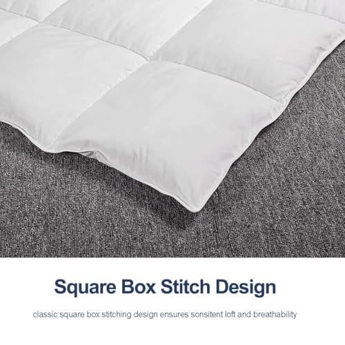 Oversized King Duvet Insert 120x98 400GSM Microfiber Comforter - White