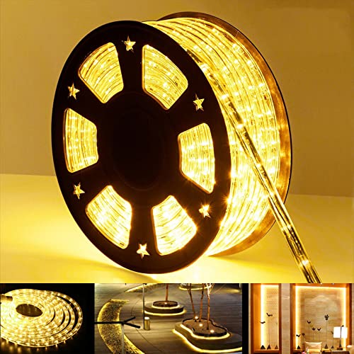 150ft LED Rope Lights Outdoor, 1080 Connectable and Flexible Tube