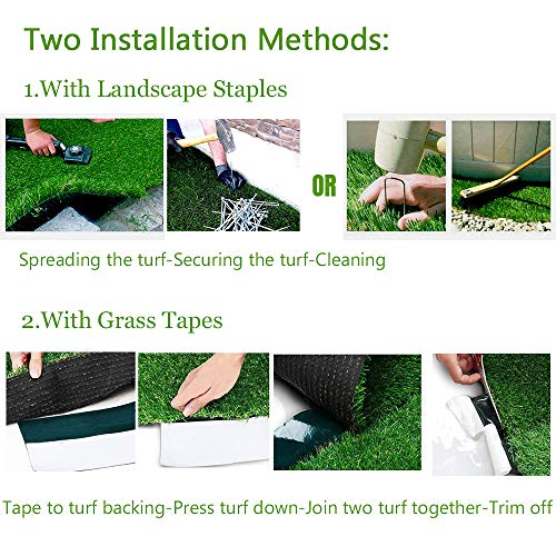 Artificial Grass Turf 6x10 Feet - 0.4 Inch Synthetic Lawn for Indoor Outdoor