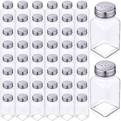 Glass Salt and Pepper Shakers Set - Silver, 2.7oz, Classic Design, 48 Pack