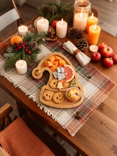Christmas Hat Cheese Board & Serving Platter - Wooden Fruit Plate & Candy Tray
