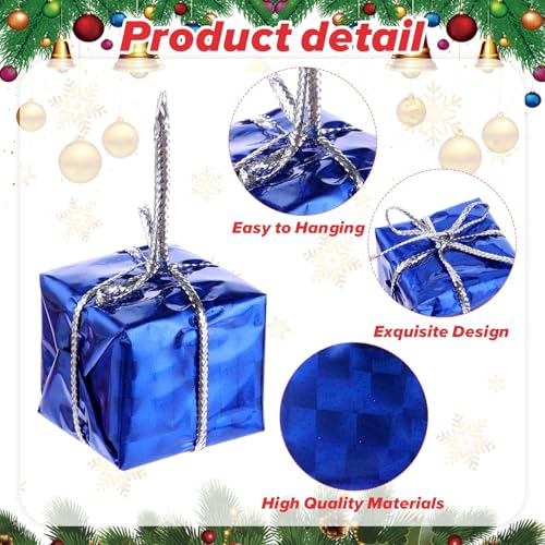 JIEYAO 30Pcs Christmas Tree Small Gift Boxes Hanging Decorations, Christmas Mini Gifts Box Ornaments Party Favors Xmas Tree Indoor Outdoor Hanging Pendant Holiday Decoration