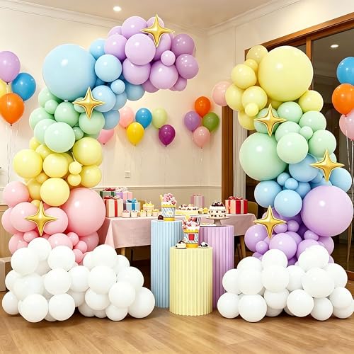 Gold Balloon Arch Kit with Adjustable Half Arch Stand - 8.2FT & 6FT