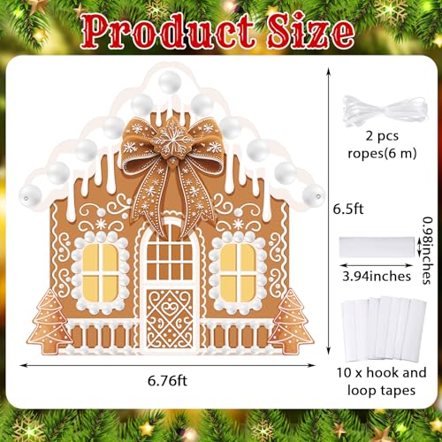 Panelee Extra Large Christmas Banner Decorations 6.8x6.5 ft Polyester