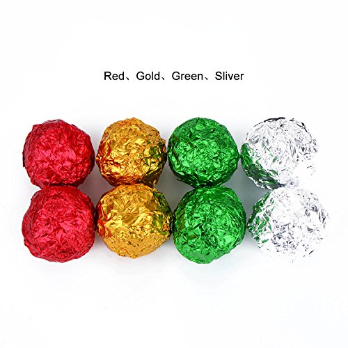 Hicarer Christmas Candy Wrappers 4x4 Inch Aluminum Foil Pack of 400