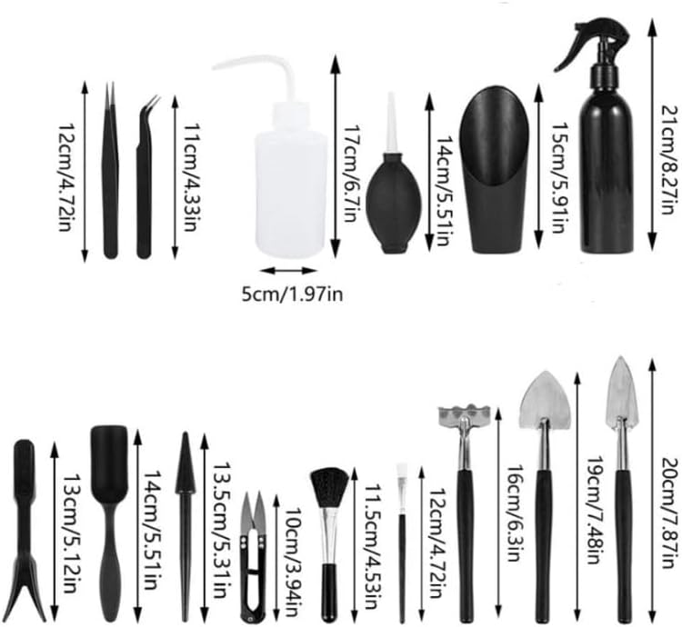 Skiennix 17-Piece Succulent Plant Care Tool Set - Indoor Transplanting Mats & Mini Gardening Tools