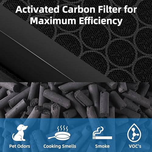 Vital 200S Replacement Filter for LEVOIT Air Purifier - 3-in-1 HEPA & Activated Carbon Filter - White - 2 Pack