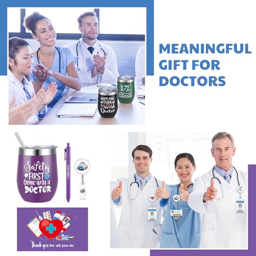 Doctor Appreciation Gift Set - 36 Pcs Including Stainless Steel Tumblers & Badge Reels