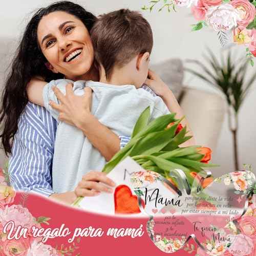 Shellwei Spanish Christian Acrylic Gift for Women Religious Inspirational Gift with Bible Verse Regalos Cristianos Para Mujer Bible Prayer Choice for Women Mother's Day Xmas Birthday Present(Bright)