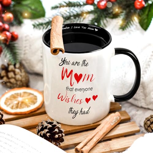 Mom-Ideal Mom White Mug - LIMUIKA 11oz Gift for Mom from Daughter, Mother's Day