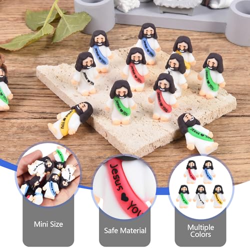 Small Jesus Figurines Set - 215 Religious Miniatures for Easter Gifts & Decorations