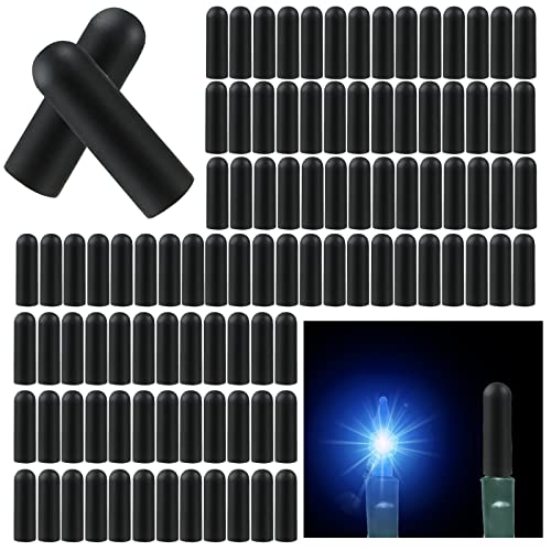 120 Pcs No Glow Caps for String Lights, Soft Rubber Christmas Blackout Light Cap Covers for 5mm Diameter Christmas LED String Lights to Hide The Extra Lights Not Needed£¨120 PCS£©