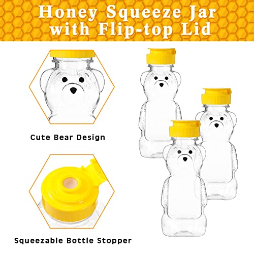 Thenshop 36 Pcs Honey Bear Bottles Plastic Empty Squeeze Jars,240 Ml/