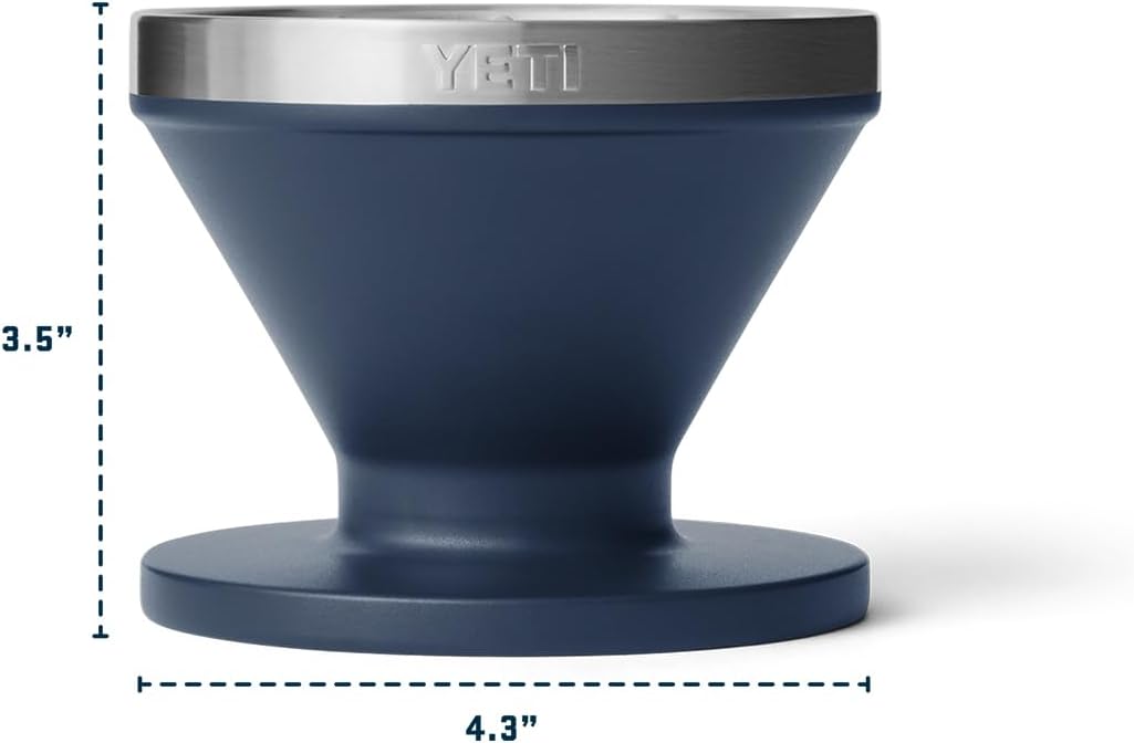 YETI Pour Over Coffee Maker Accessory - Perfect Coffee Extraction Anywhere | Stainless Steel, Fits V60 Filter, Black