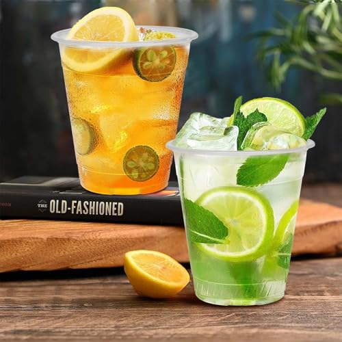 12oz Clear Plastic Cups Disposable 300 Count - Perfect for Cold Beverages - Variation: Clear / 12oz-300