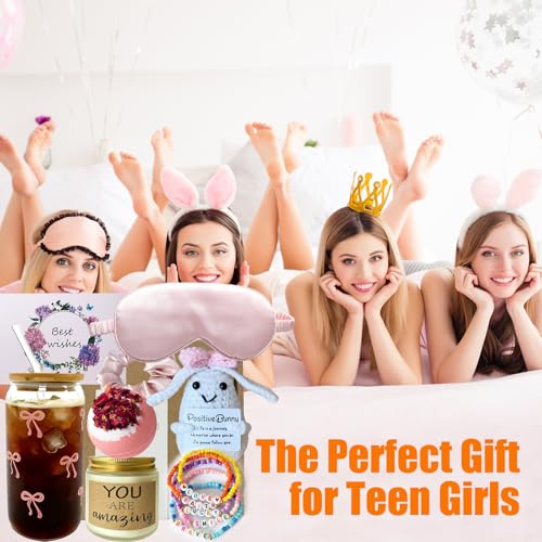 Gifts for Teen Girls, Teen Girl Gifts Trendy Stuff, Birthday Gifts Box Set for Teenage Girls, Sister, Best Friend, Daughter - Pink Bunny